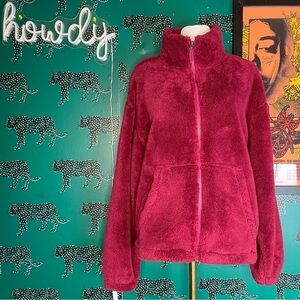 Eddie Bauer Plush Full Zip Long Sleeve Jacket Size M